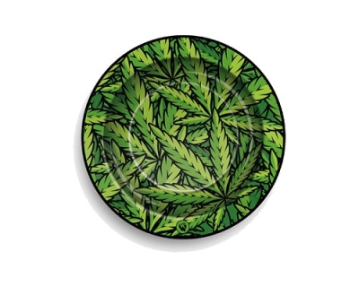 fire-flow-ashtray-leaves-33-green