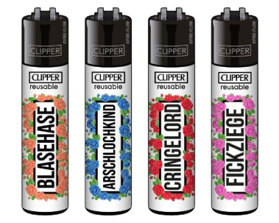 Clipper Feuerzeuge Set Best of Schimpfwörter